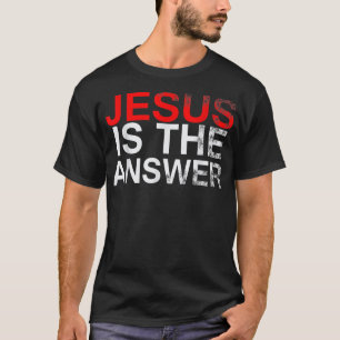 Camiseta JESUS É O Tema Cristão da RESPOSTA