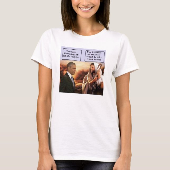 Camiseta JESUS e OBAMA (Frente)