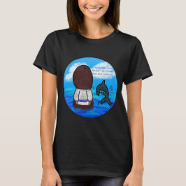 Camiseta Jesus e os golfinhos com fundo