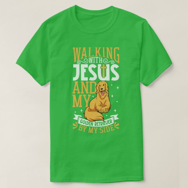 Camiseta Jesus e Ouro de cão (Frente do Design)