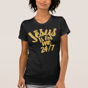 Camiseta Jesus é para mim, cristão Dourado de mostarda 24/7