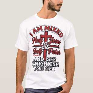 Camiseta Jesus e Pedro Misturados Humor Cristão Vintage