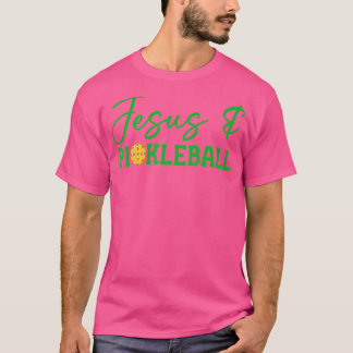 Camiseta Jesus E Pickleball Engraçado Pickleball Pl Cristão