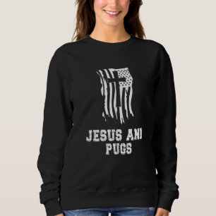 Camiseta Jesus E Pugs Fã De Cachorro Pug Cristão