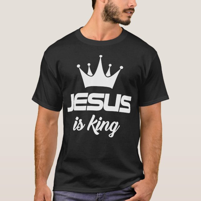 Camiseta Jesus é rei, cristão, Jesus (Frente)