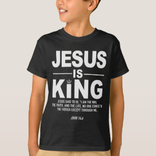 Camiseta Jesus É Rei Fé Religiosa Deus Homens Cristãos Roup