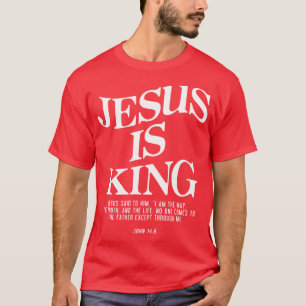 Camiseta Jesus é Rei Jesus João 1 Traje Cristão Masculino