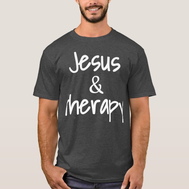 Camiseta Jesus E Terapia Humor Cristão Para Cristão (Frente)