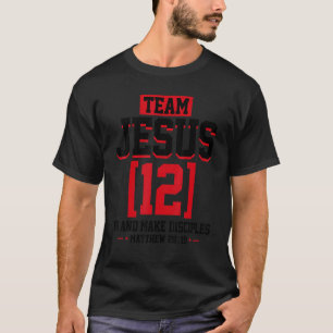 Camiseta Jesus e time de beisebol Jesus cristão Mateus 28