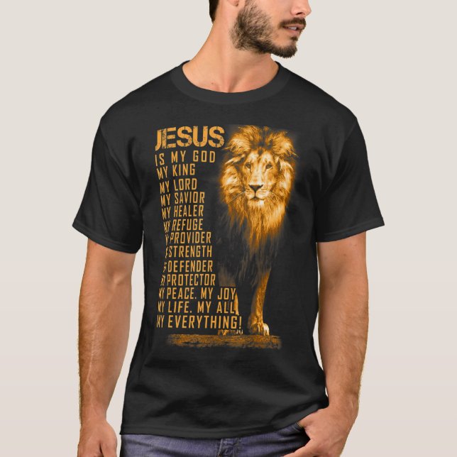 Camiseta Jesus é tudo meu Deus, Senhor Salvador C (Frente)