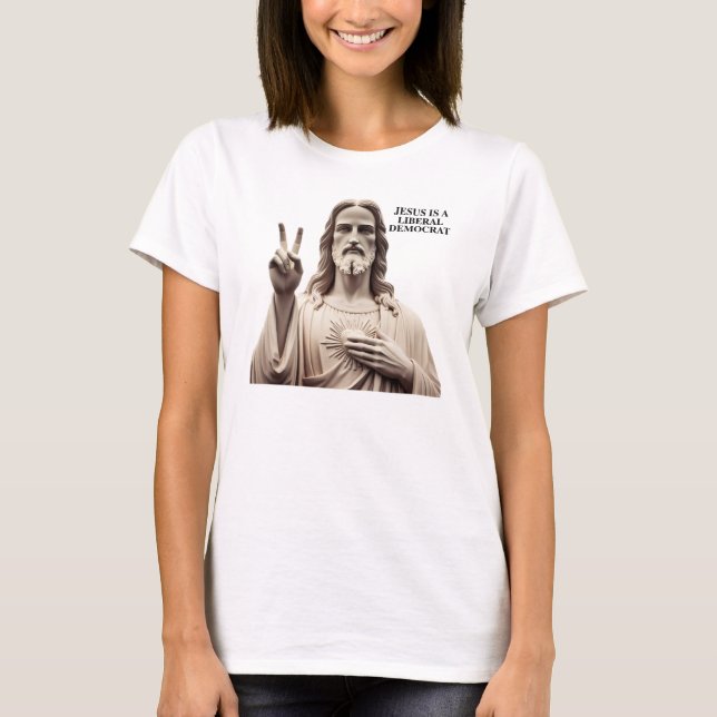 Camiseta Jesus é um democrata liberal (Frente)