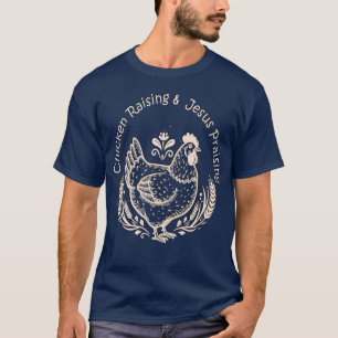 Camiseta Jesus elogiando frango criando arroz de frango e j