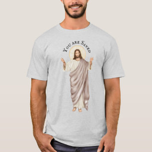 Camiseta Jesus em Glória se aproxima de braços abertos U 