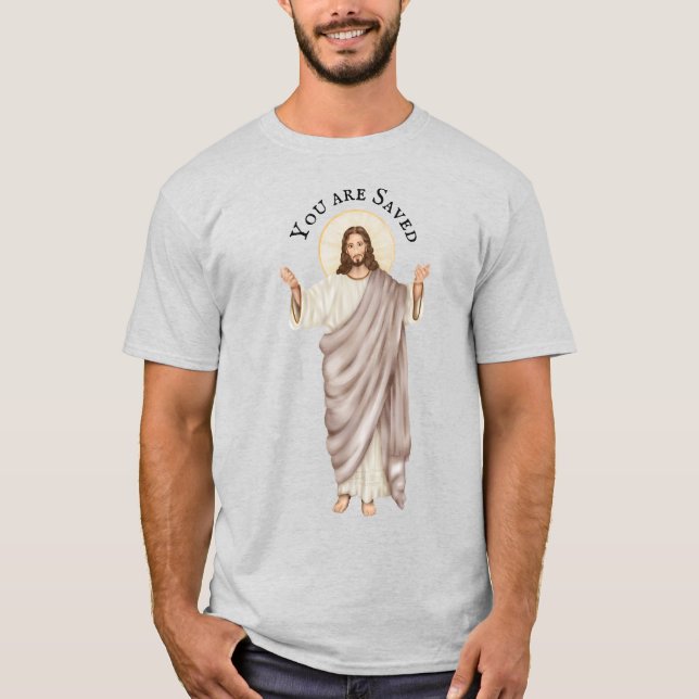 Camiseta Jesus em Glória se aproxima de braços abertos U R  (Frente)