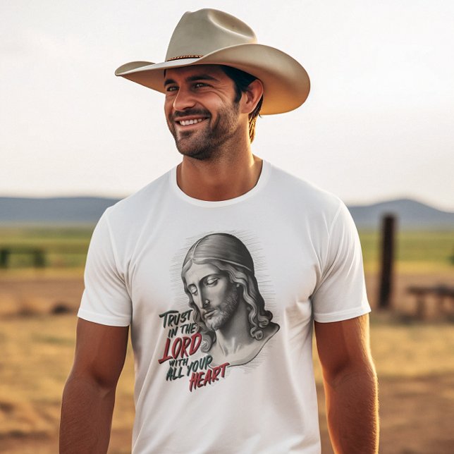 Camiseta Jesus encoraja a confiar no Senhor (Criador carregado)