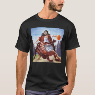 Camiseta Jesus Engraçado Atravessando A Religião Cristã Dem