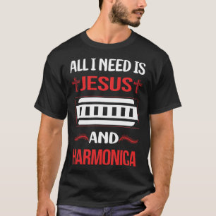 Camiseta Jesus Engraçado Harmônica Boca de Órgão