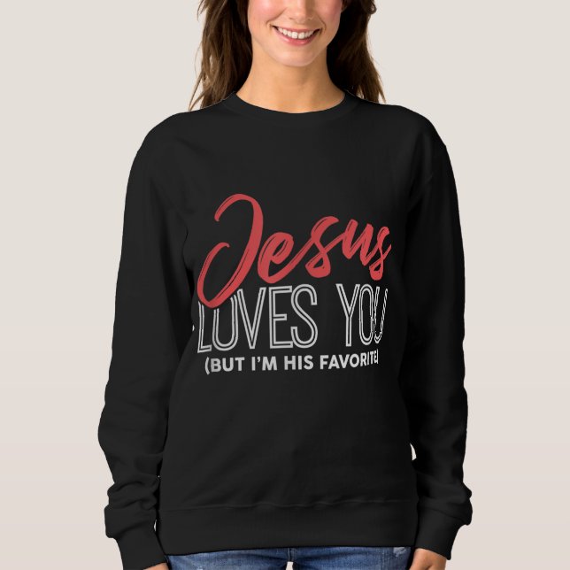 Camiseta Jesus Engraçado Presente - Jesus te ama, mas eu so (Frente)