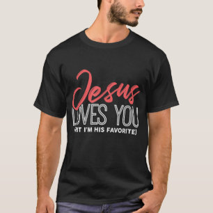 Camiseta Jesus Engraçado Presente - Jesus te ama, mas eu so