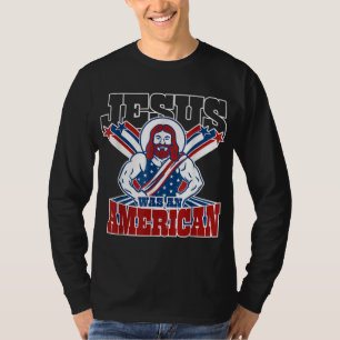 Camiseta Jesus Era Um Americano 4 De Julho Engraçado
