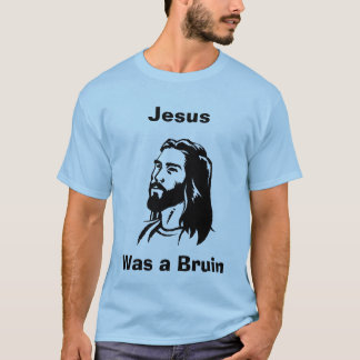Camiseta Jesus era um azul do jérsei do Bruin
