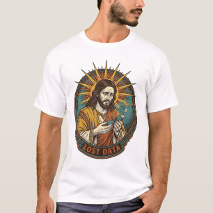 Camiseta Jesus Esmagou Pen Drive Perdeu Dados Humor_1