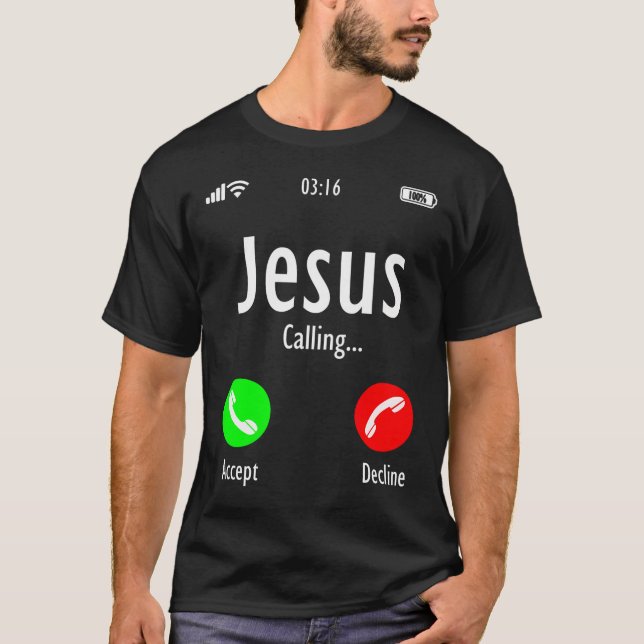 Camiseta Jesus Está Chamando Christian T (Frente)