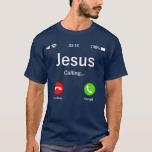 Camiseta Jesus está chamando de diafragma cristã