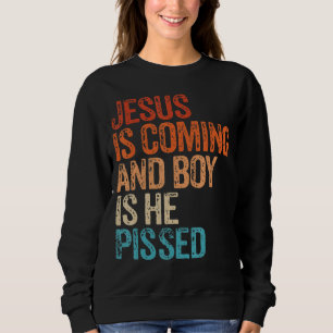 Camiseta Jesus Está Chegando E Rapaz Está Enlouquecido Chri