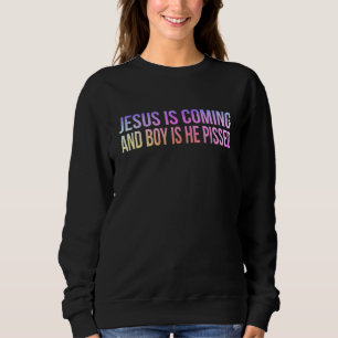 Camiseta Jesus Está Chegando E Rapaz Está Enlouquecido Chri