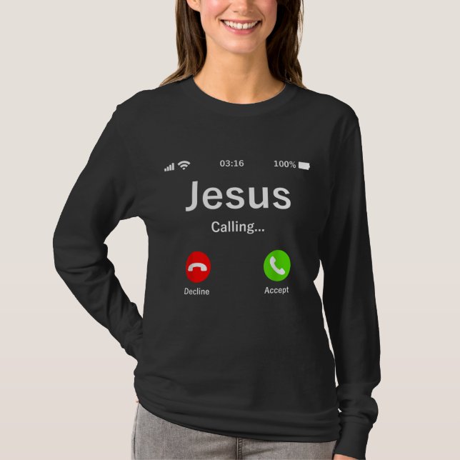 Camiseta Jesus Está Ligando - Cristão (Frente)