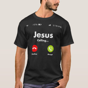 Camiseta Jesus Está Ligando Para O Telefone Celular.