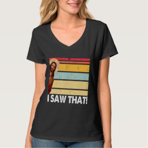 Camiseta Jesus Eu Vi Aquele Vintage Deus Graças A Dizer De