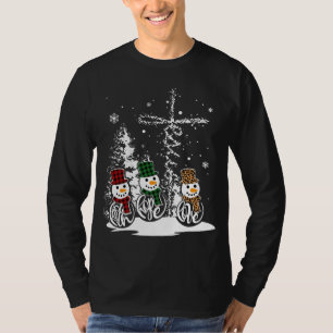 Camiseta Jesus Faith Hope ama Snowman Engraçado Feliz Natal