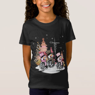 Camiseta Jesus Faith Hope ama Snowman Engraçado Xmas Para C