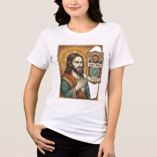 Camiseta Jesus Fake Verificado Marca de Verificação Golpe T