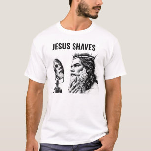 Camiseta Jesus Faz a Barba - Meme Engraçado de Jesus