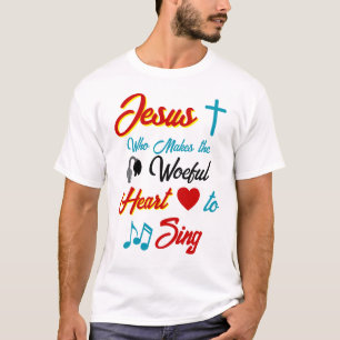 Camiseta Jesus faz o canto do coração