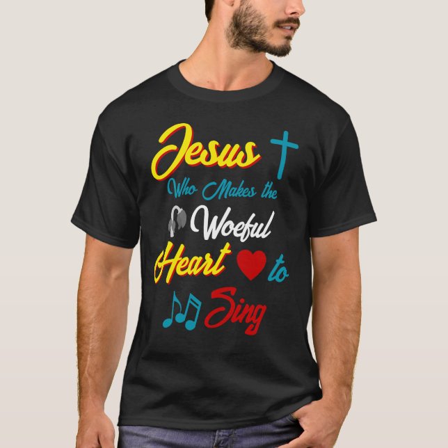 Camiseta Jesus faz o canto do coração (Frente)