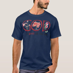 Camiseta Jesus Flor Borboleta Cristã Deus É Bom Tudo T