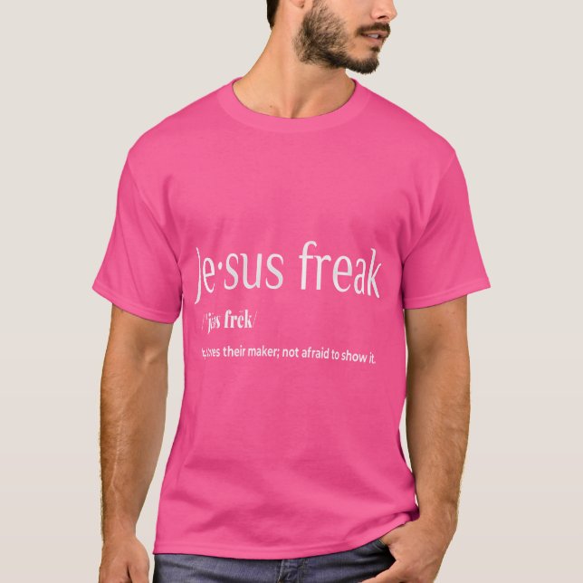 Camiseta Jesus Freak Funny Christian Calliographic Faith In (Frente)