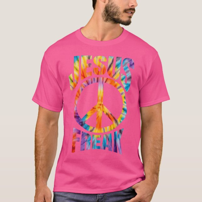 Camiseta Jesus Freak - Letra Cristã Tie Dye (Frente)