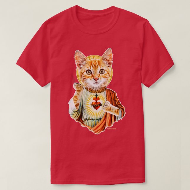 Camiseta Jesus gato (Frente do Design)