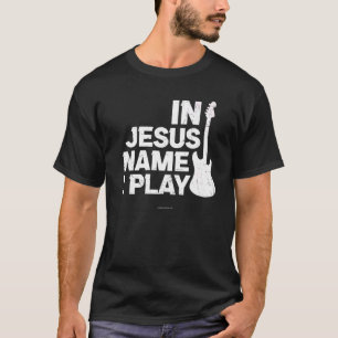 Camiseta Jesus guitarra toca Bíblia cristã verso religioso