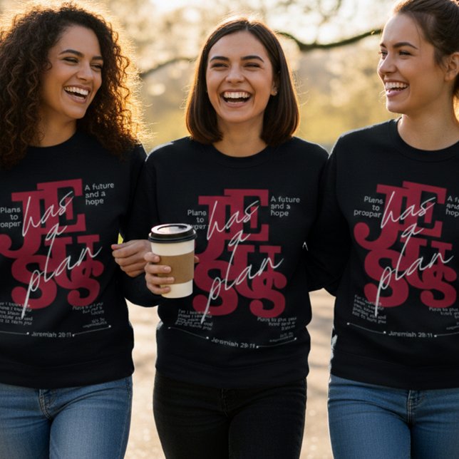 Camiseta Jesus Has a Plan – Jeremiah 29:11  (Criador carregado)