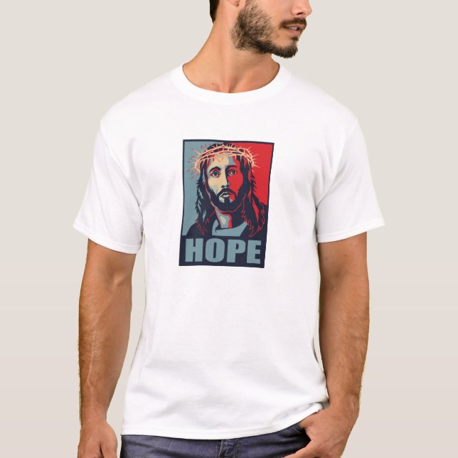 Camiseta Jesus Hope T-Shirt, Páscoa e Natal (Frente)
