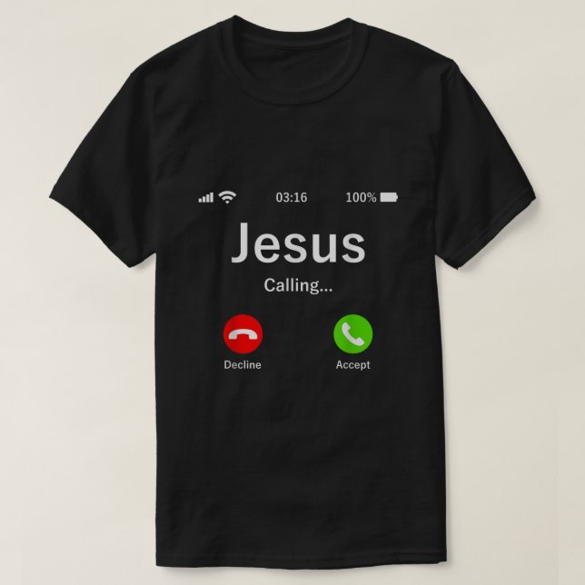Camiseta Jesus Is Calling  Christian  (Frente do Design)