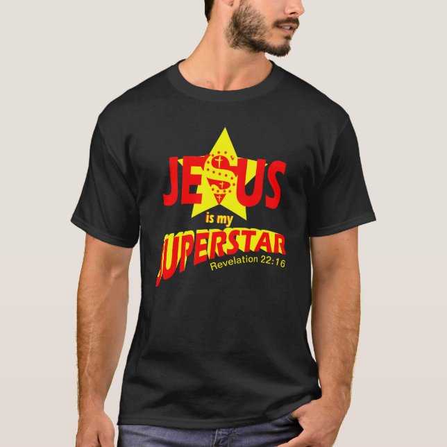 Camiseta Jesus is my Superstar, bible verse (Frente)