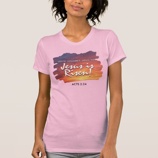 Camiseta JESUS IS RISEN Sunset Christian Easter  (Frente)
