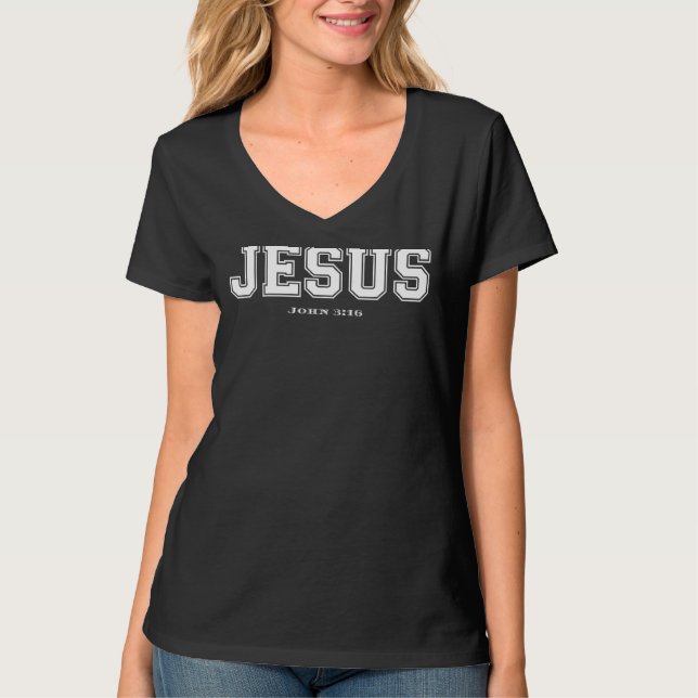 Camiseta Jesus João 316 Cristão Gráfico (Frente)